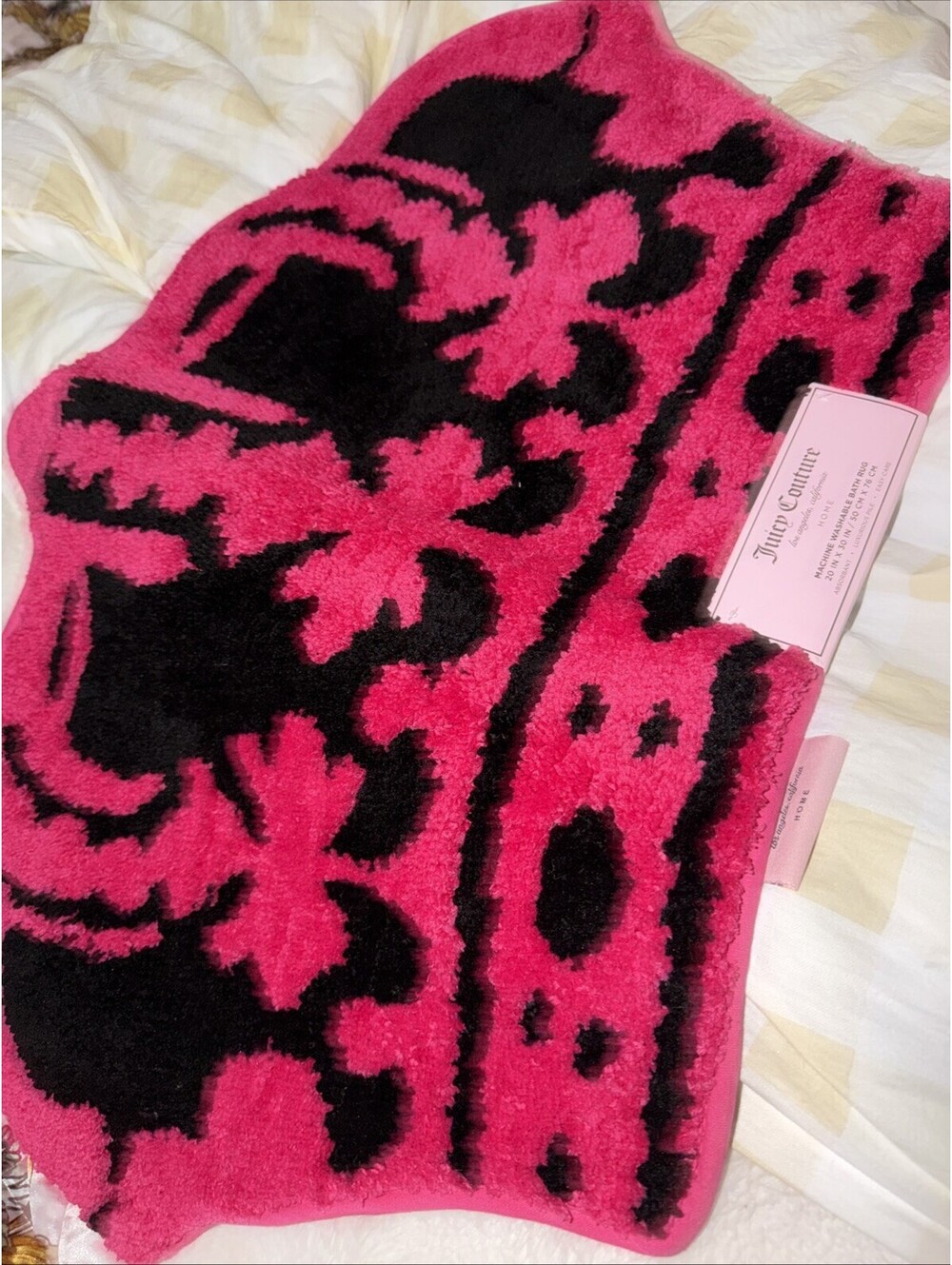 Juicy Couture pink Crown Bath Rug